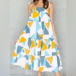 Abstract maxi/midi dress!